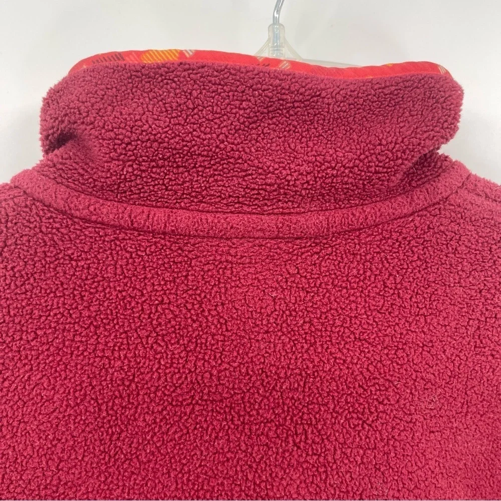 Patagonia Women's Synchilla Lightweight Snap-T Pullover Red Aztec Size Small